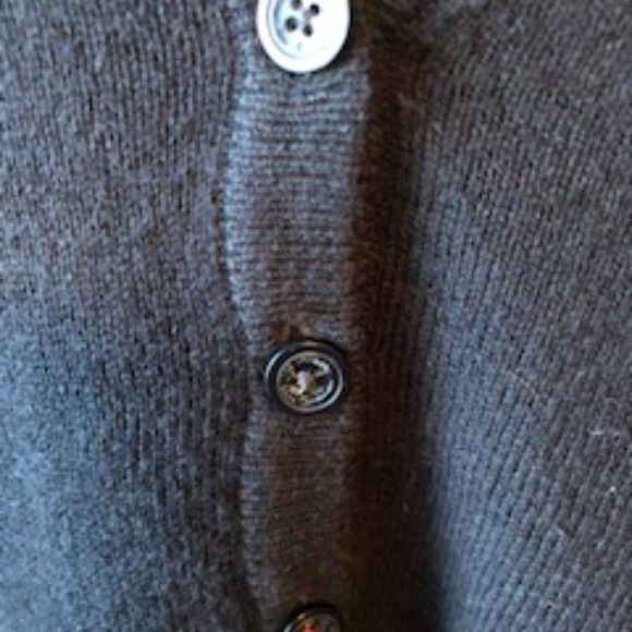 Ben Sherman Black Cotton/Merino Wool Sweater with Buttoned-Shoulder Tabs…‎ - Picture 9 of 9